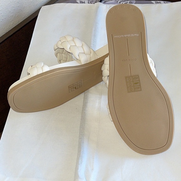 NIB Dolce Vita “Gabbie” Braided Double Strap Sandals Chalk-beige Size 8 - Picture 14 of 14